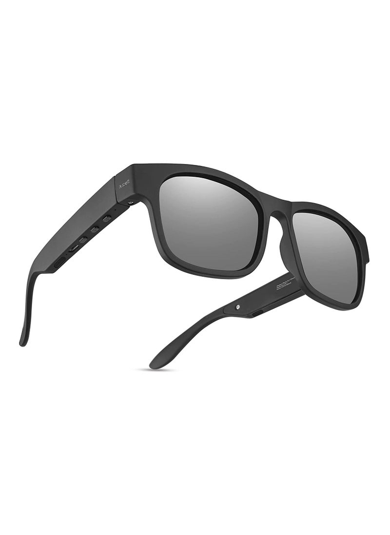 Xcell - Xcell SG 1 Stereo Wireless BT Sunglasses, UV400, Anti-Glare Polaroid Glasses,IP4 Waterproof, Voice calling up to 7hrs,High-Definition Audio Reception, Compatible with IOS/Android(Black) - Image 1