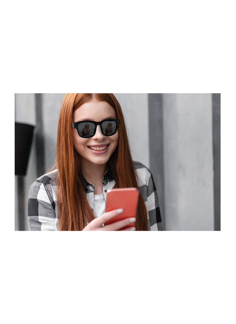 Xcell - Xcell SG 1 Stereo Wireless BT Sunglasses, UV400, Anti-Glare Polaroid Glasses,IP4 Waterproof, Voice calling up to 7hrs,High-Definition Audio Reception, Compatible with IOS/Android(Black) - Image 1