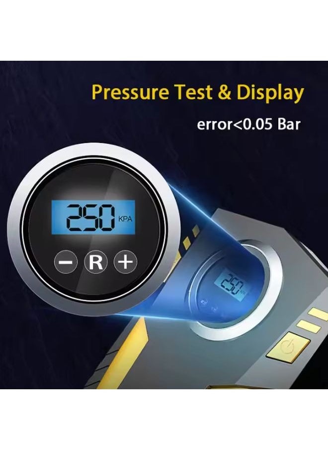 SMARTX Digital Mini Car Tyre Inflator Air Compressor with Auto Stop and LED Light 12V Fast Portable Air Pump for Car Bicycle Motorcycle Ball Air Mattress  - Image 5