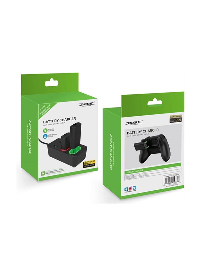 Rechargeable Battery Pack for Xbox Battery Pack Xbox One/S/X/Xbox One Elite/Xbox Series S/X, with 2 x 800mAh, USB Xbox One Controller Battery Charger Kit, Fast Charging, LED Indicator