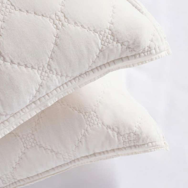 Pan Home Ivory Cotton Velvet Bedspread Set for Home - Image 4