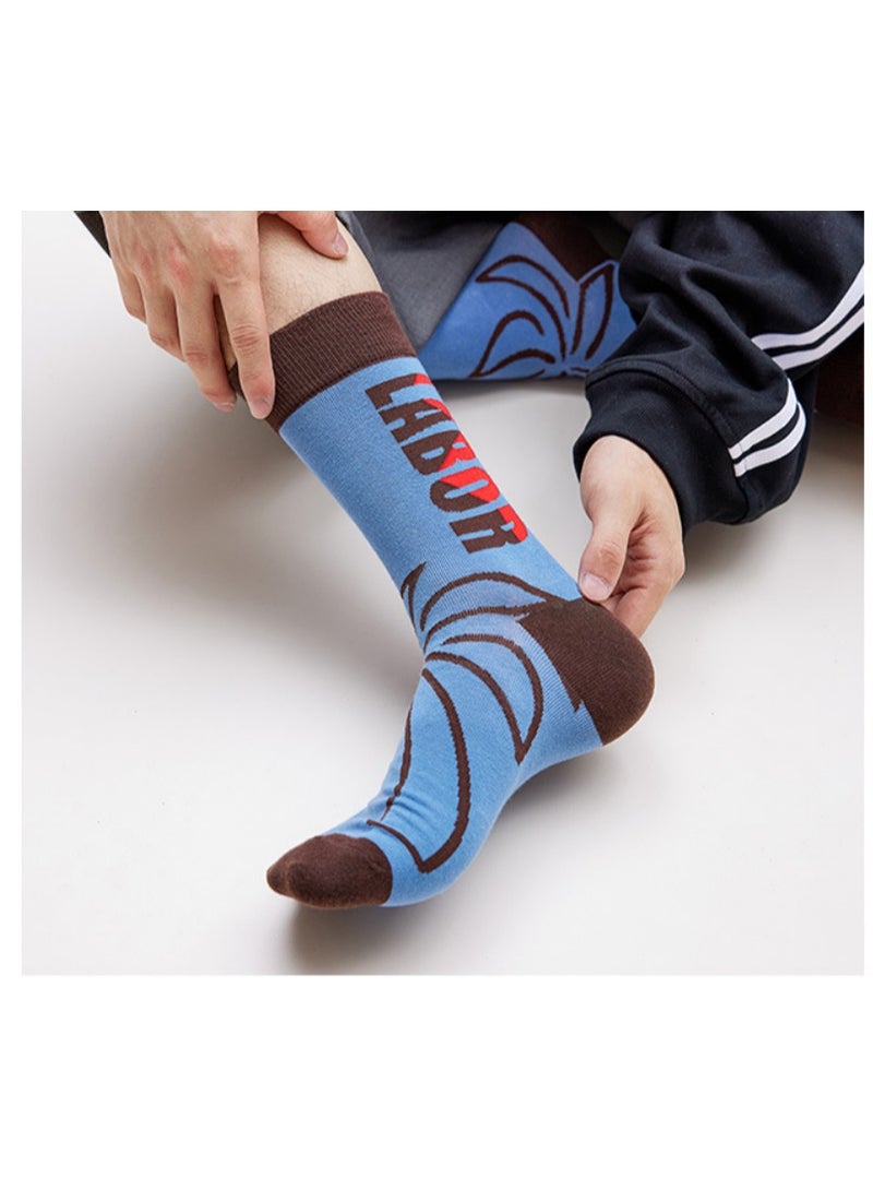 الحياةالبر تقالية جوارب رجالية عصرية ملونة بنقوش هندسية أنيقة مصنوعة من قطن ممشط فائق النعومة تسمح بالتهوية ومضادة للبكتيريا والروائح بتصاميم وألوان عشوائية تعبّر عن الأسلوب والشخصية - Image 2