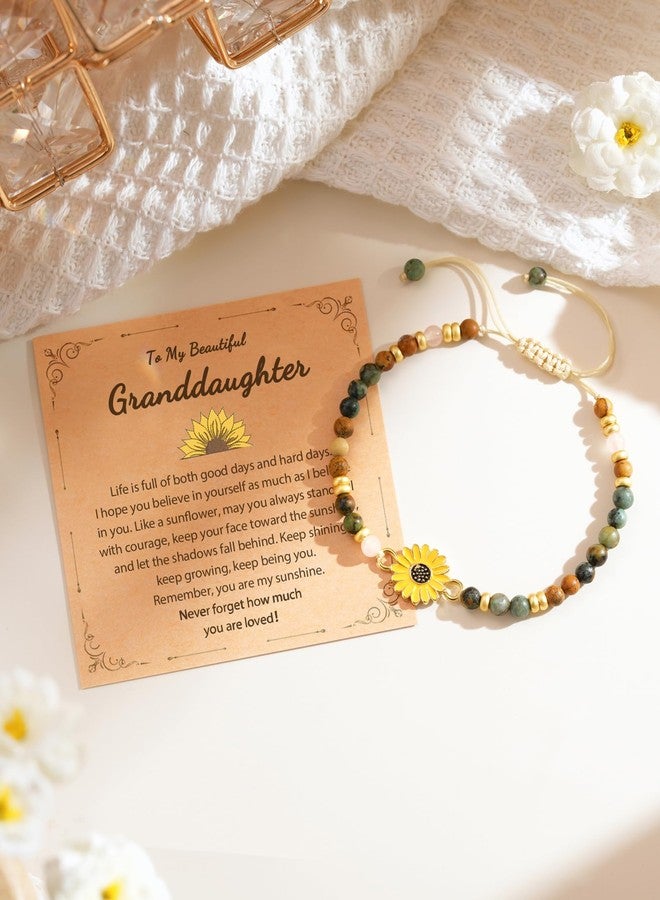 Tarsus Sunflower Gifts for Women, Gift of Positivity, Strength & Sunshine, Inspirational Jewelry Sunflower Bracelet for Friends Sister Daughter Coworker..., average, Stone, no gemstone - Image 3