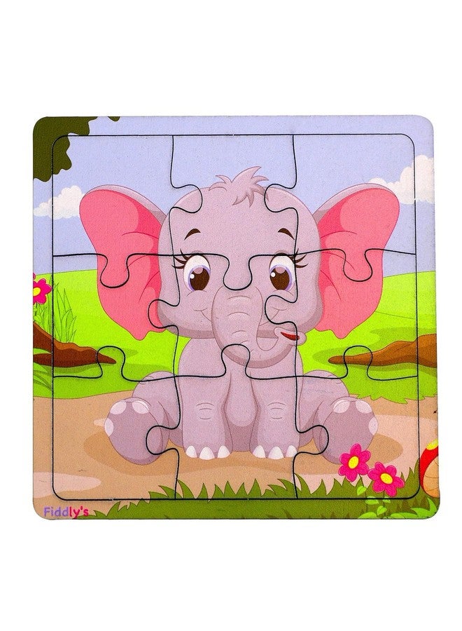 Fiddlys Kid'S Wooden Jigsaw Puzzle Games For Children & Kids Paperless Puzzle - 9 Pieces (Pack Of 4) Age 3+ - Image 4