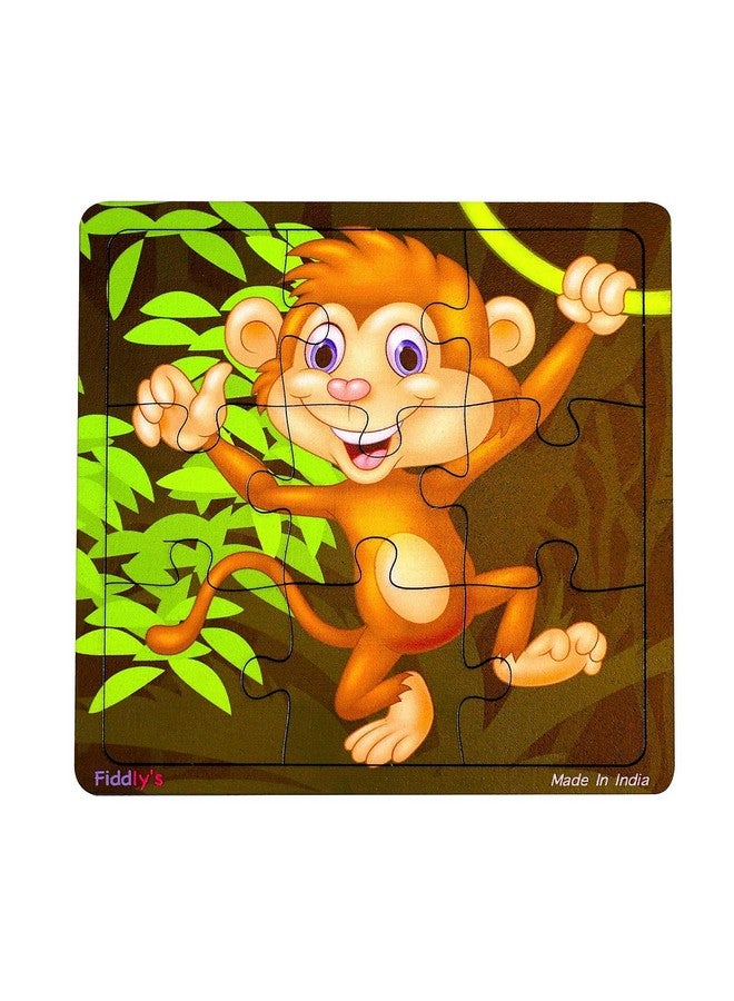 Fiddlys Kid'S Wooden Jigsaw Puzzle Games For Children & Kids Paperless Puzzle - 9 Pieces (Pack Of 4) Age 3+ - Image 3