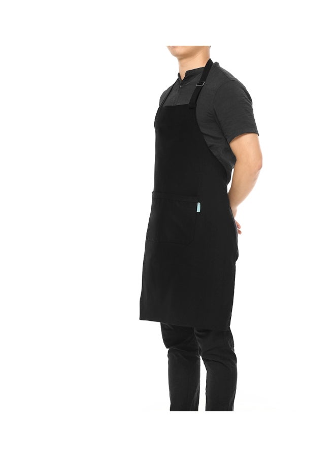 esonmus Multi-Purpose Kitchen BBQ Restaurant Apron Black 80x70centimeter - Image 2