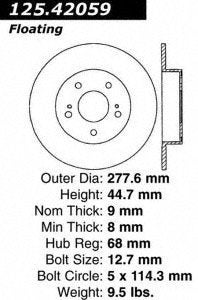 Centric 125.42059 Rear Brake Rotor - Image 1
