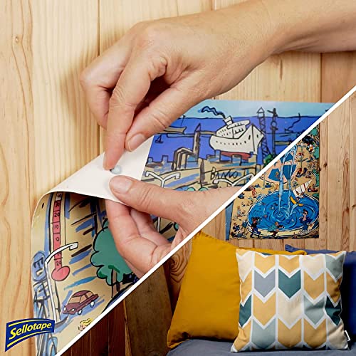 Sellotape Sticky Tack For Home & Office,Reusable Adhesive Ideal For Hanging Photos,Cards Or Decorations,Can Be Repositioned & Reused,Strong Hold,Easy To Use,No Mounting Needed,45G,Multicolor,18cm - Image 4
