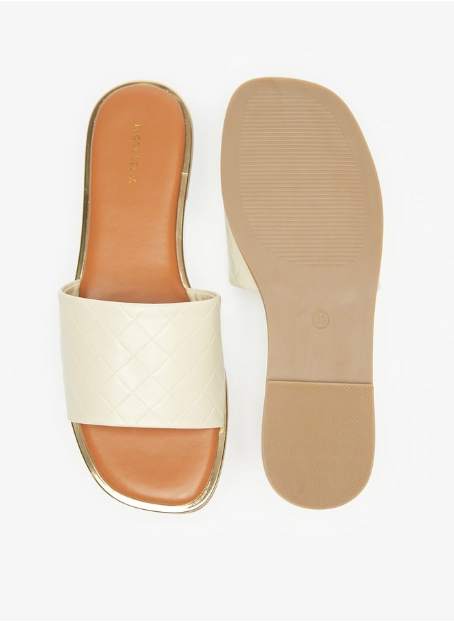 Flora Bella By Shoexpress - Women Textured Slip-On Sandals - Image 1