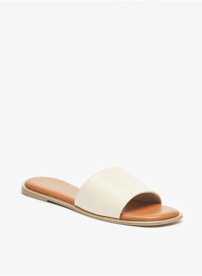 Flora Bella By Shoexpress - Women Textured Slip-On Sandals - Image 1