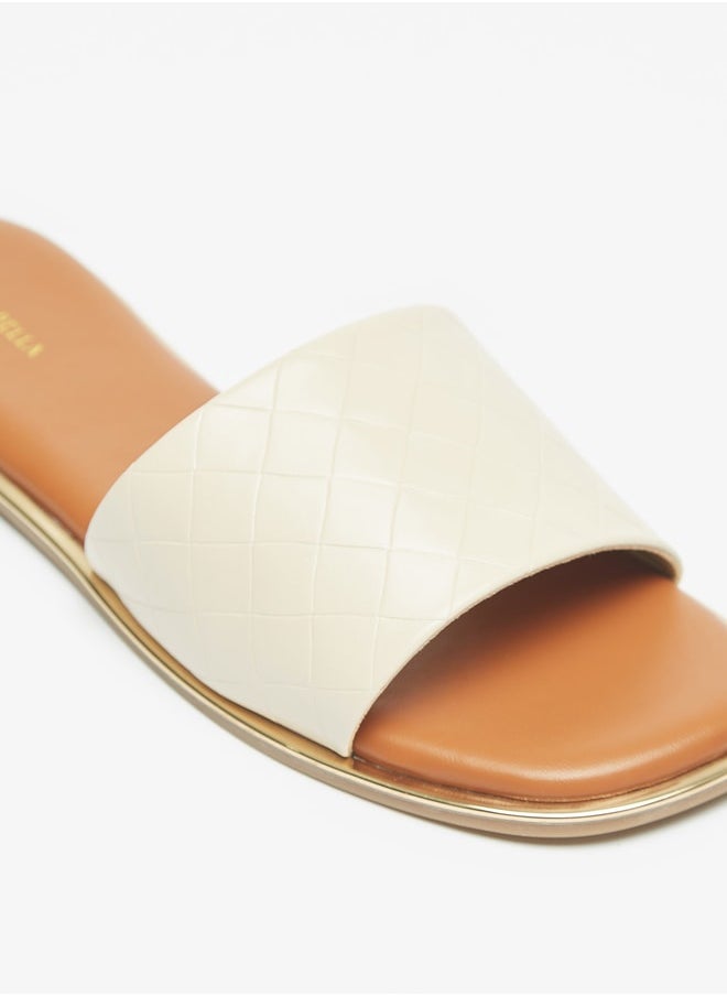 Flora Bella By Shoexpress - Women Textured Slip-On Sandals - Image 1