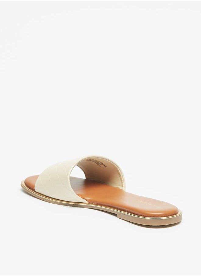 Flora Bella By Shoexpress - Women Textured Slip-On Sandals - Image 1