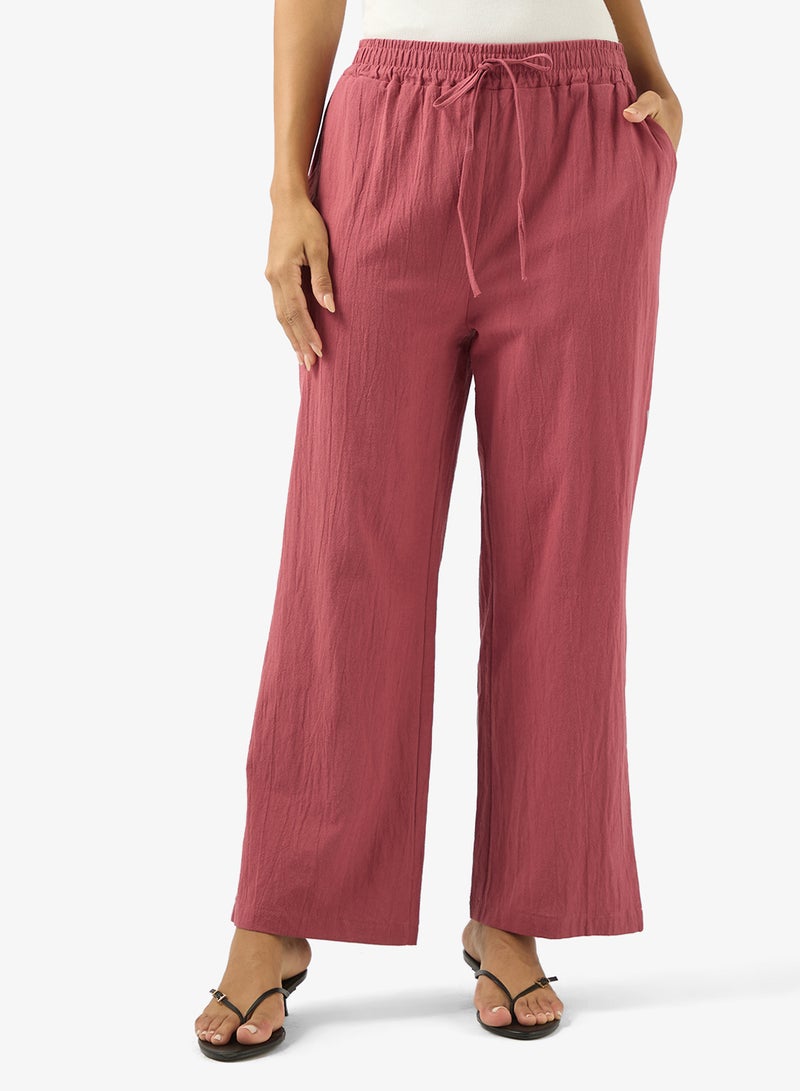 جينجر طقم بلوزة وبنطلون بقصة مريحة ورباط - Image 4