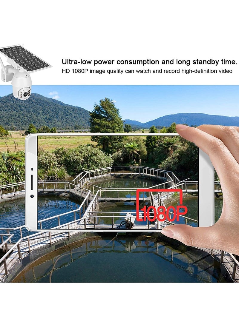 Generic 4G SIM Card LTE Outdoor Solar Powered Security CCTV Camera, Rechargeable Battery, Infrared Motion Detector Two-Way Audio, 360 Degree Tilt Long Standby And Long Standby & Low consumption and Phone APP  - Image 4