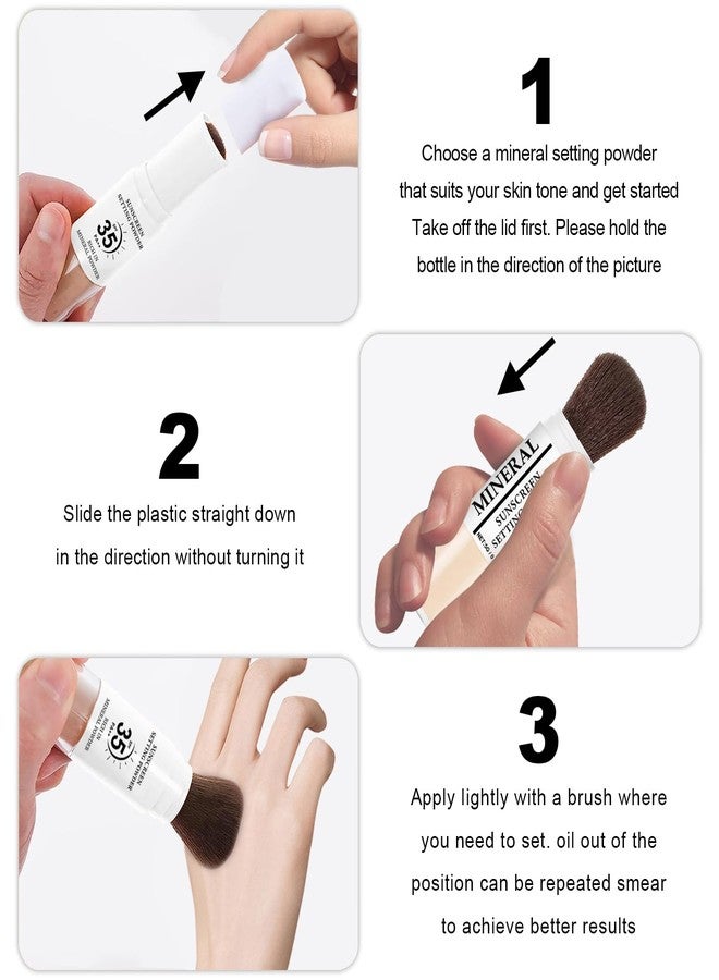 ليمونساك بودرة تثبيت واقية من الشمس معدنية، عامل حماية من الشمس 35، بودرة سائبة شفافة، بودرة فرشاة معدنية، تحكم في الزيوت، لمسة نهائية طبيعية غير لامعة، تدوم طويلاً، خفيفة الوزن، تسمح بمرور الهواء لجميع أنواع البشرة (رقم 01 شفاف) - Image 4