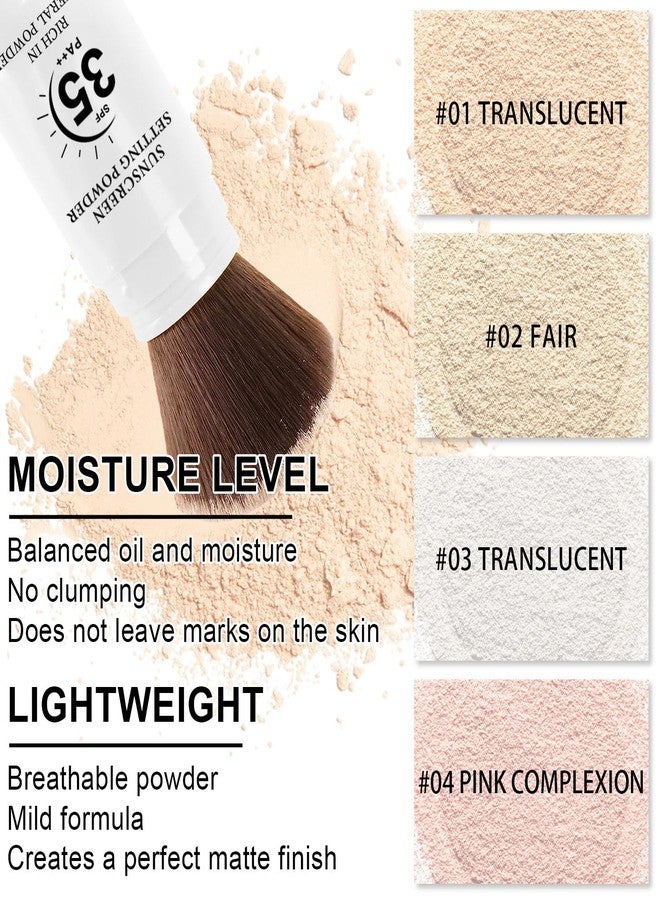 ليمونساك بودرة تثبيت واقية من الشمس معدنية، عامل حماية من الشمس 35، بودرة سائبة شفافة، بودرة فرشاة معدنية، تحكم في الزيوت، لمسة نهائية طبيعية غير لامعة، تدوم طويلاً، خفيفة الوزن، تسمح بمرور الهواء لجميع أنواع البشرة (رقم 01 شفاف) - Image 3