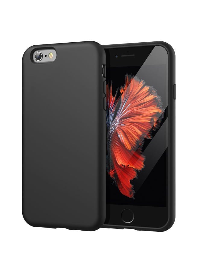 Jetech Silicone Case for iPhone 6s and iPhone 6 4.7 Inch, Silky-Soft Touch Full-Body Protective Case, Shockproof Cover with Microfiber Lining (Black) - Image 1