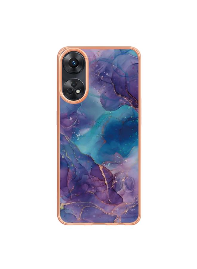 erorex Case For OPPO Reno 8T 4G Electroplating Marble Dual-side IMD Phone Case - Image 2