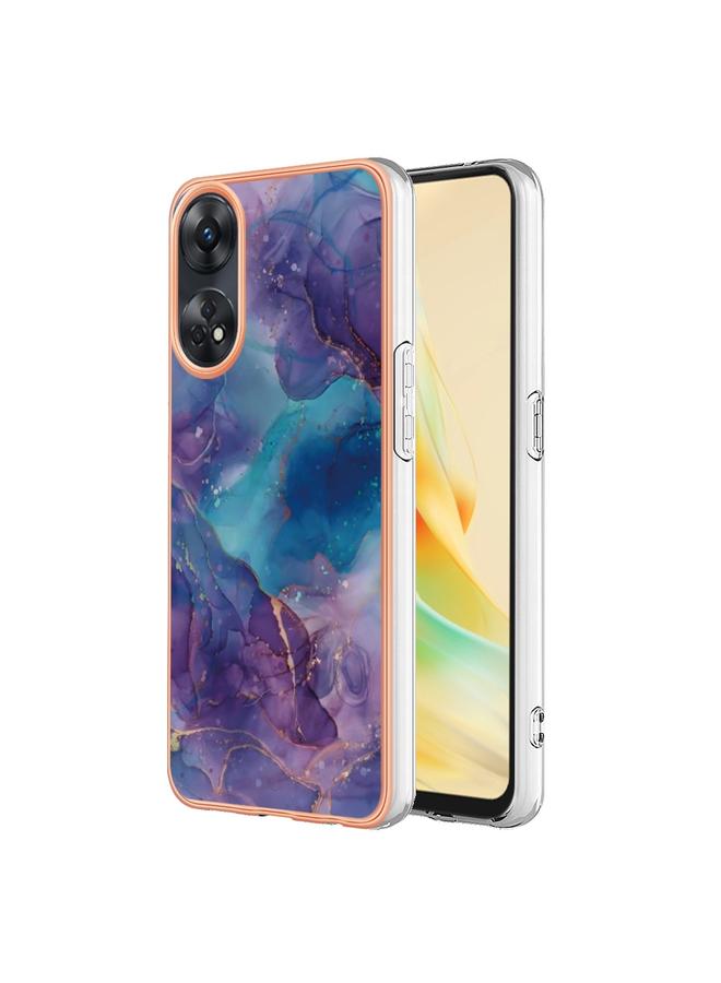 erorex Case For OPPO Reno 8T 4G Electroplating Marble Dual-side IMD Phone Case - Image 1