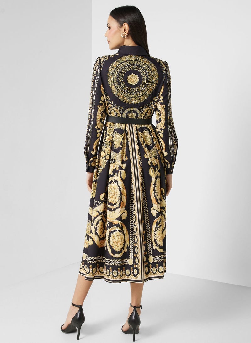 خزانة فستان بطباعة تجريدية - Image 2