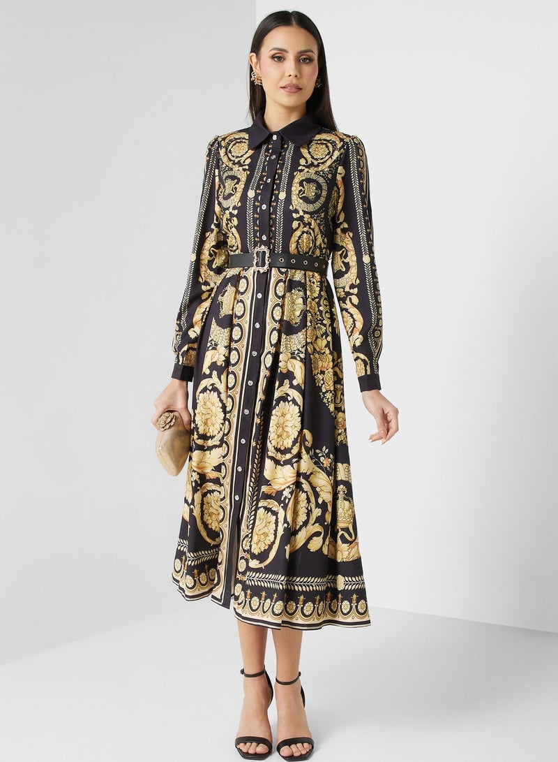 خزانة فستان بطباعة تجريدية - Image 1