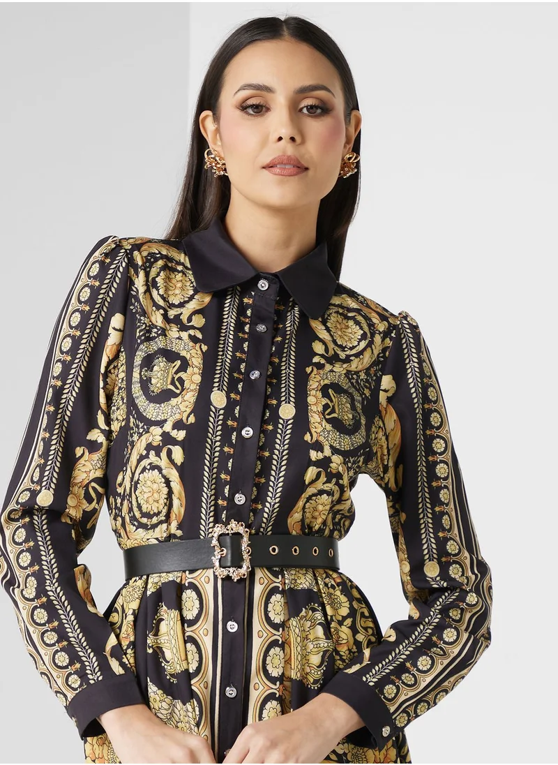 Khizana Abstract Print Dress