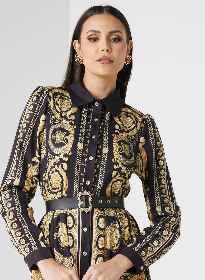 خزانة فستان بطباعة تجريدية - Image 3