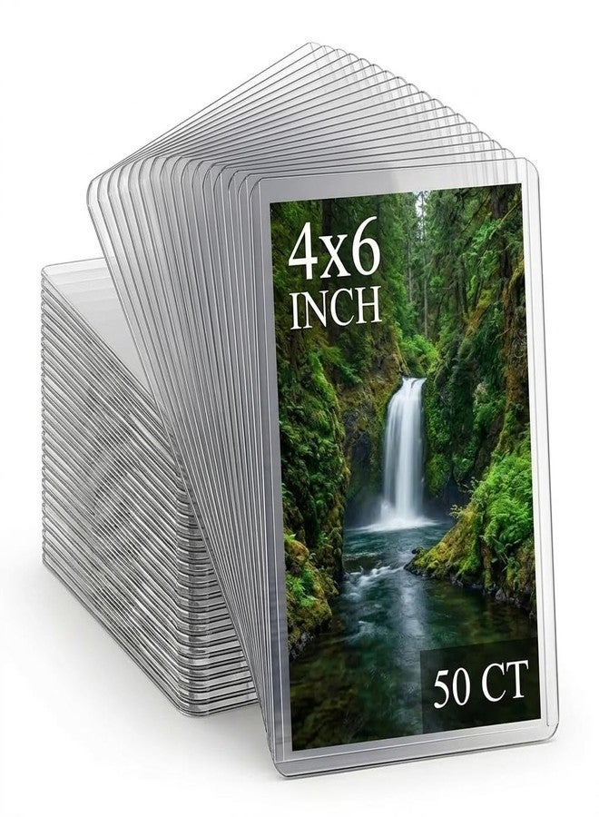 Coolbyl 50ct 4x6 Toploaders - Ultra Durable Card Protectors for Postcard, Photos & Collectibles, Crystal Clear, Archival-Safe, Fits 4x6 Inch Sheet - Image 1