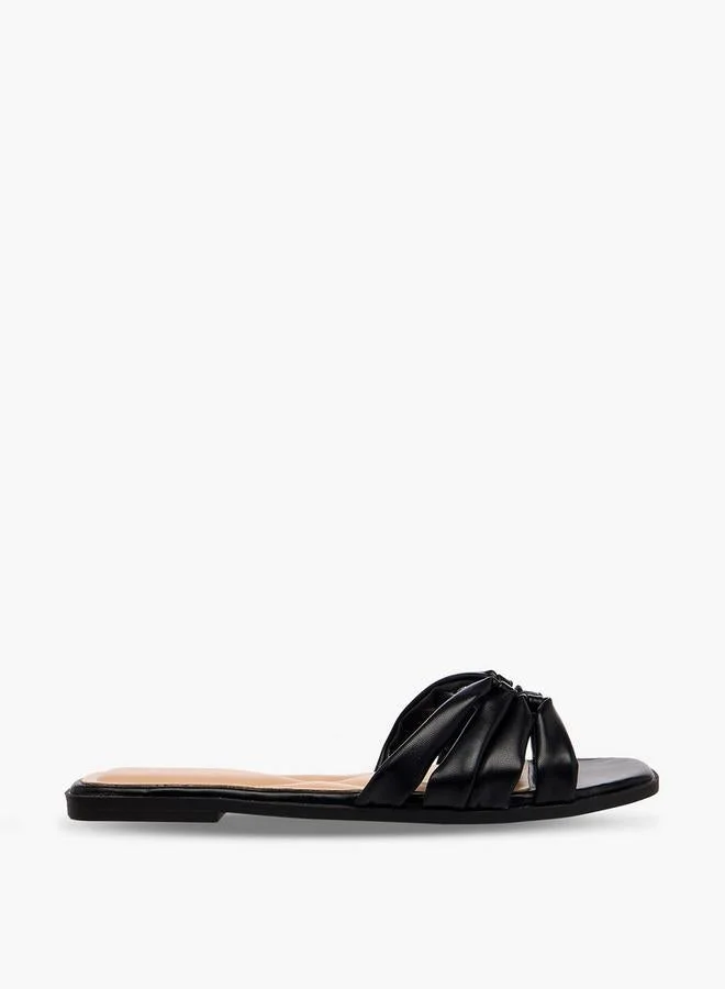 Celeste Women Textured Flat Sandals