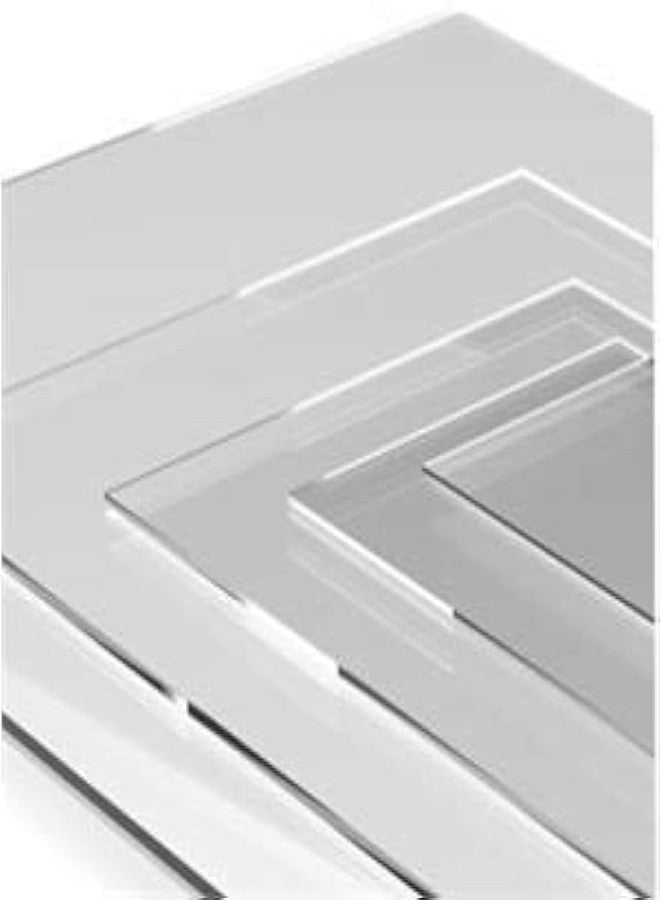 Royals Pack of 2 Cake Base Cake Baking Tools Plate Cake Decoration Board Tray Cardboard, Acrylic,MDF Pastry (Acrylic, 10inch Square) - Image 2
