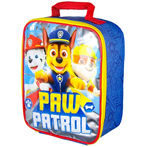 Bioworld Paw Patrol Lunch Box Chase Marshall Rubble Rectangular Lunch Bag Tote 10" - Image 1