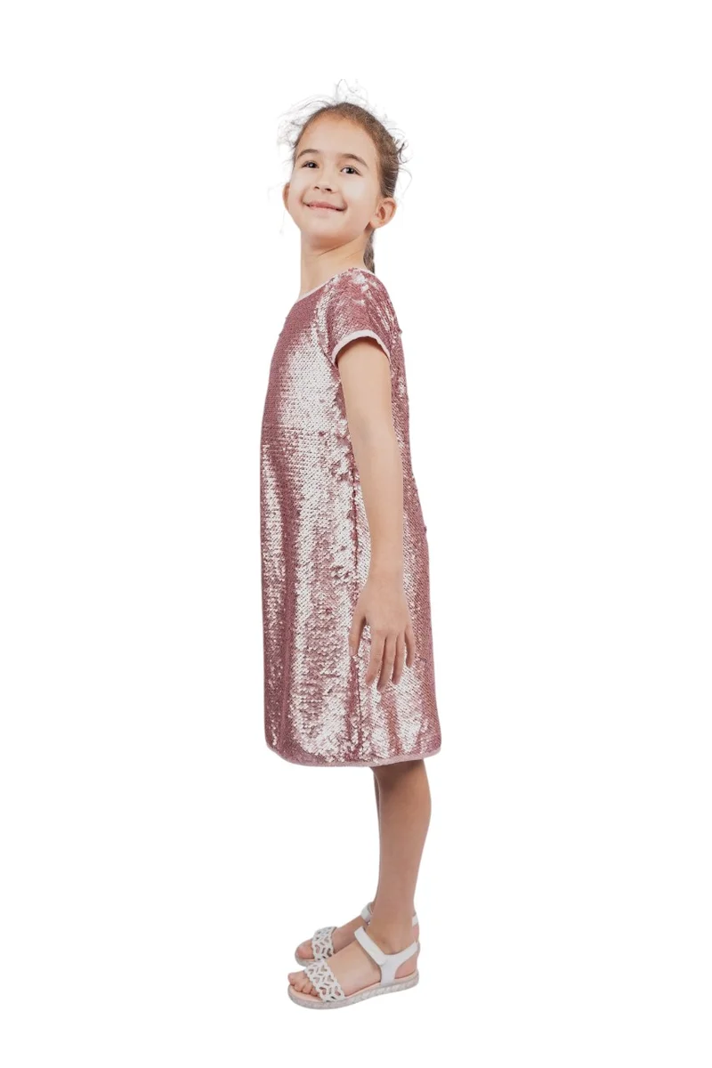 D'Daniela Sequin A-Line Dress