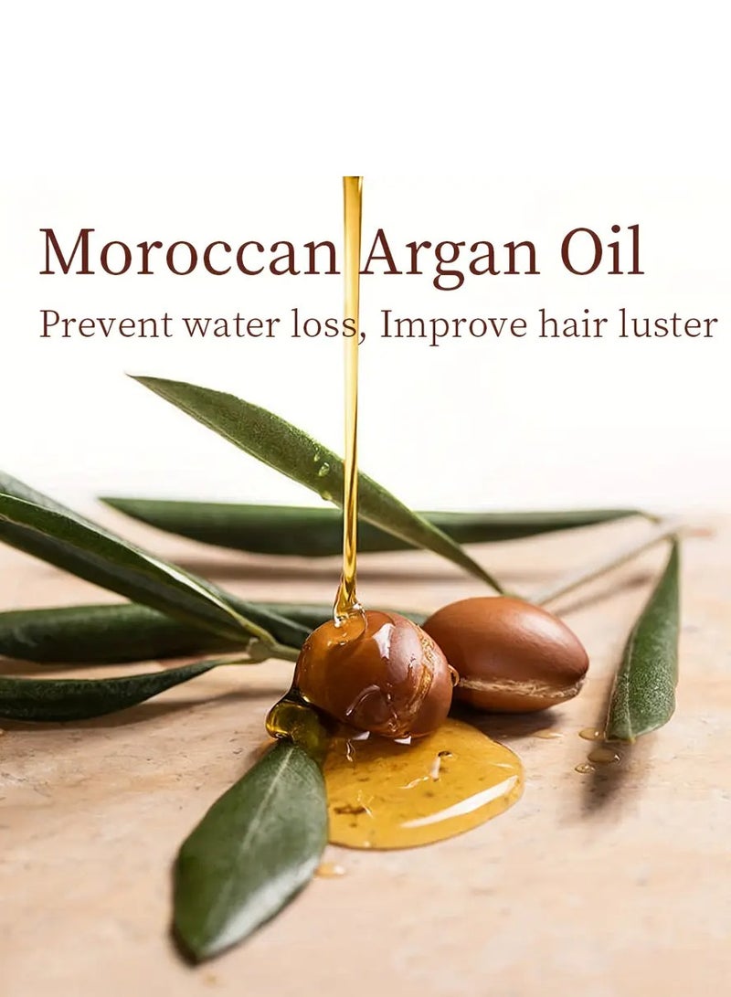 Kormesic قناع شعر بزيت الأركان 500 مل مع الكيراتين متعدد التأثيرات بروتين الحرير الكولاجين احترافي لإصلاح جذور الشعر التالف وتنعيم الشعر المجعد والجاف - Image 5