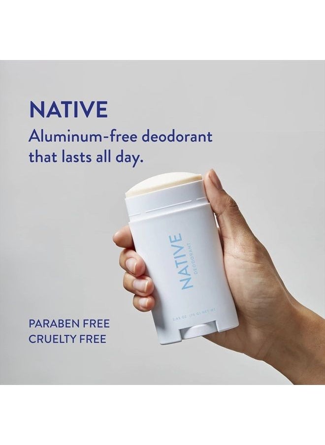 native - Deodorant | Natural Deodorant for Women and Men, Aluminum Free with Baking Soda, Probiotics, Coconut Oil and Shea Butter | Powder & Cotton - Image 1
