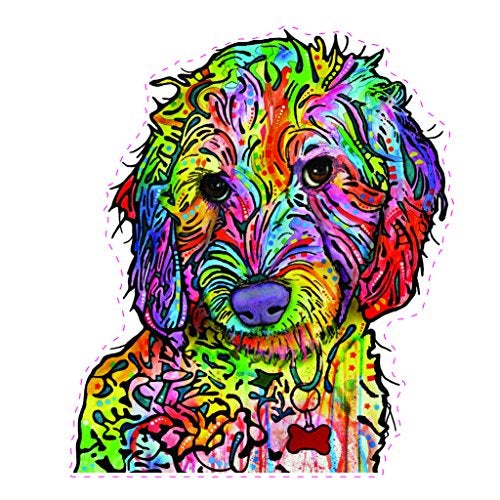 Enjoy It Dean Russo Labradoodle Car Stickers, Outdoor Rated Vinyl Sticker Decals for Windows, Bumpers, Laptops or Crafts - 2 Pieces - Image 1