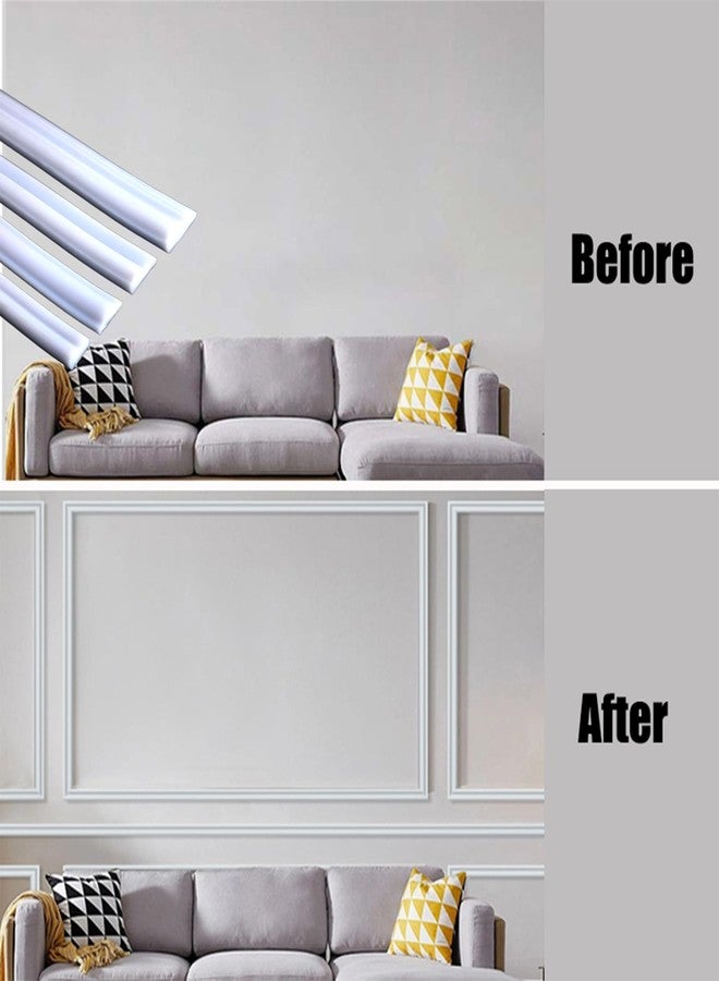 ZHIVEZEN 20FT×0.9'' Peel and Stick Wall Molding Trim,Flexible Molding Trim Self Adhesive Chair Rail Panel Molding,Crown Molding Peel and Stick Molding Trim for Walls,Door Trim (White, 20FT×0.9'') - Image 3