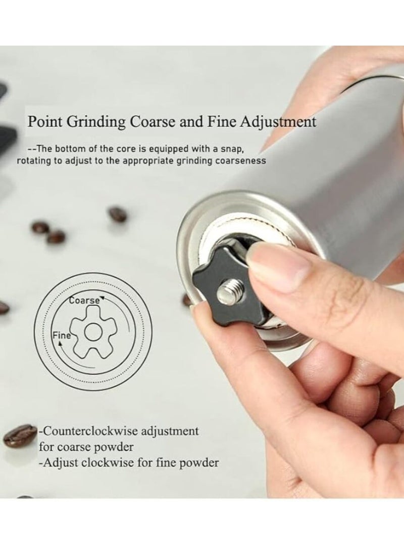 Portable Stainless Steel Hand Crank Coffee Machine Manual Ceramic Grinding Core Coffee Bean Grinder, Multi-position Adjustable Settings, Holiday Gift, Ideal for Camping - Image 5