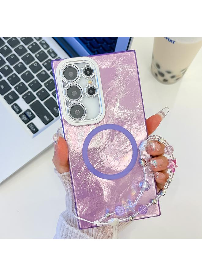 اس-توب جراب لهاتف Samsung Galaxy S23 Ultra 5G مع سوار معصم MagSafe TPU مع غشاء عدسة لامع - Image 1