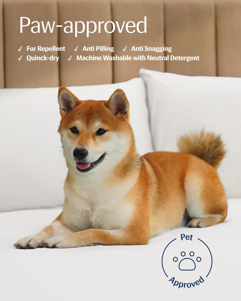 REST Evercool+ Starter Sheet Set  King  White  Breathable Bed Sheets for Hot Sleeper and Night Sweats  with Pillowcases  with Ionic+ Self-Cleaning Silver Yarn for Sensitive Skin  3PCS No Flat Sheet - Image 5