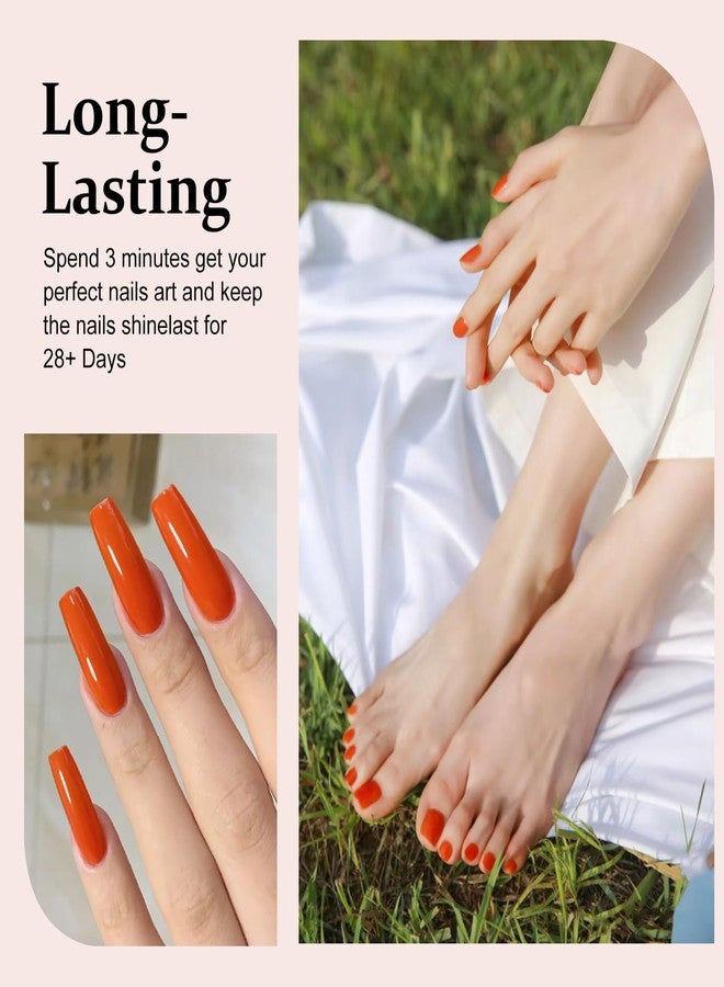 Major Dijit Quick Dry Polish 12ml/0.41fl oz Pumpkin Orange Regular Lacquer Fast Drying & Long Lasting Nail Art Effect for Salon - Image 3
