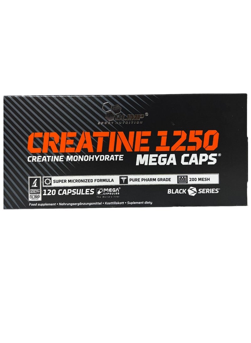 Olimp Creatine 1250 Mega Caps Food Supplement - 120 Capsules - Image 1