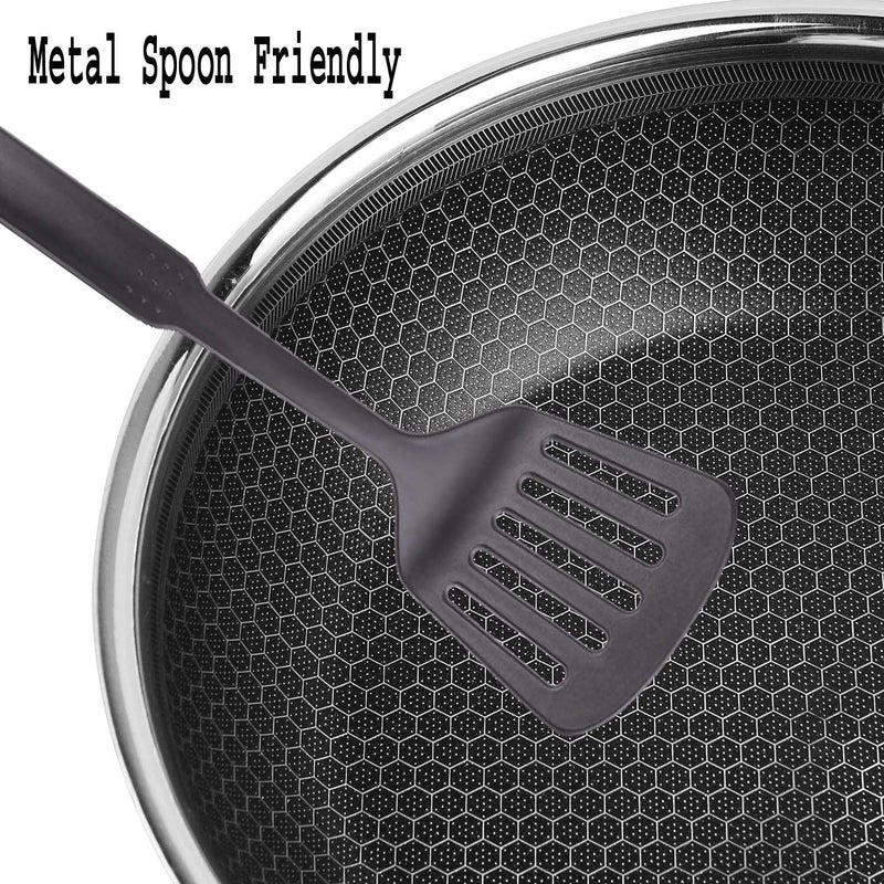 Prabha Tri-Ply Stainless Steel Hexa Cube Fry Pan, Non Stick Coating, Food-Grade Steel, 26cm, 2L, Compatible with Induction & Gas Stove, 2 Year Manufacturer Warranty - Image 4