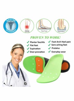 Excefore Arch Orthotic Insole, Plantar Fasciitis Arch Support Shoe Inserts for Women & Men, Insoles Orthotic Inserts for Flat Feet, Cushioning Shoe Insoles for Foot Pain, Running, Heel Spurs Arch Pain(Size:L)  - Image 4