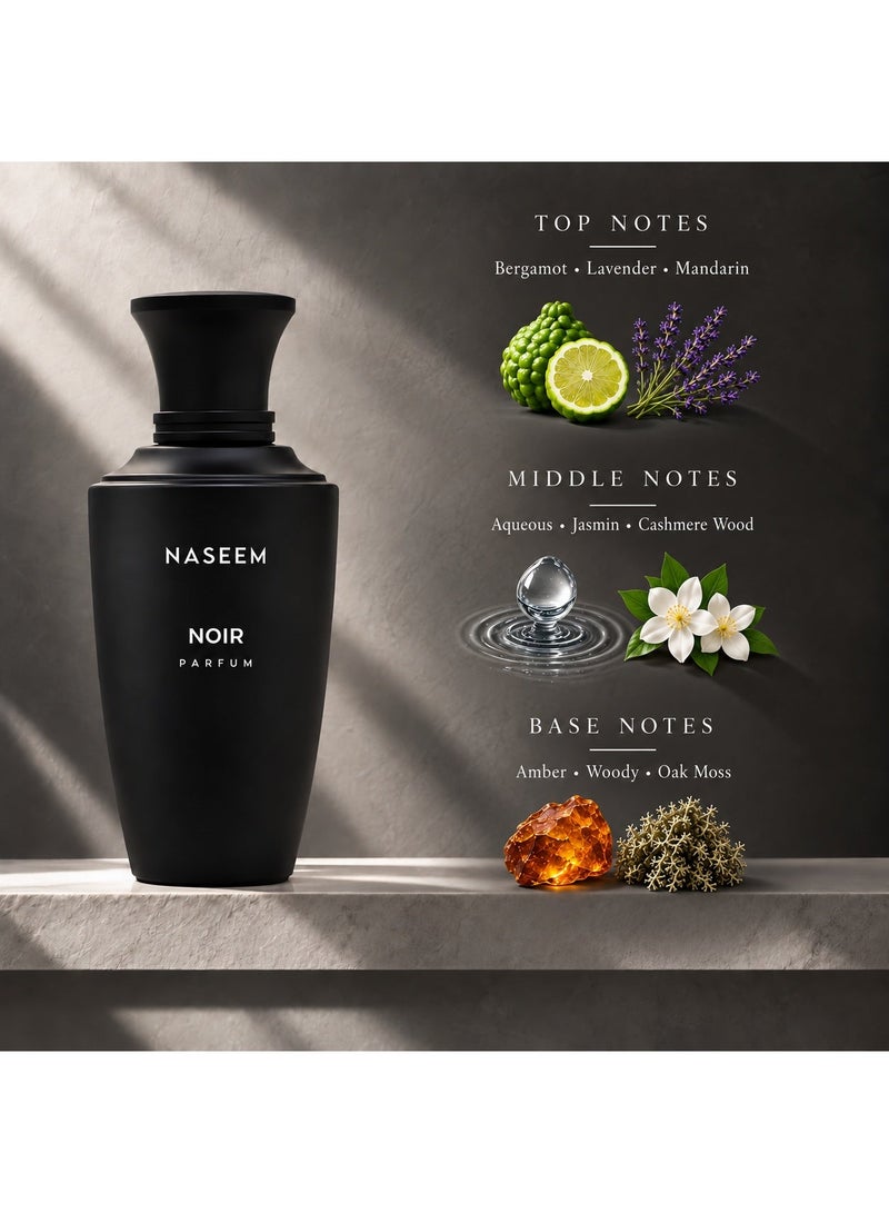 Naseem Noir Eau De Parfum Aqua Perfume for Men - 100ml - Image 2