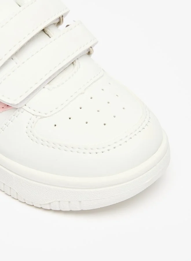 Flora Bella By Shoexpress Girls Panelled Sneakers with Hook and Loop Closure