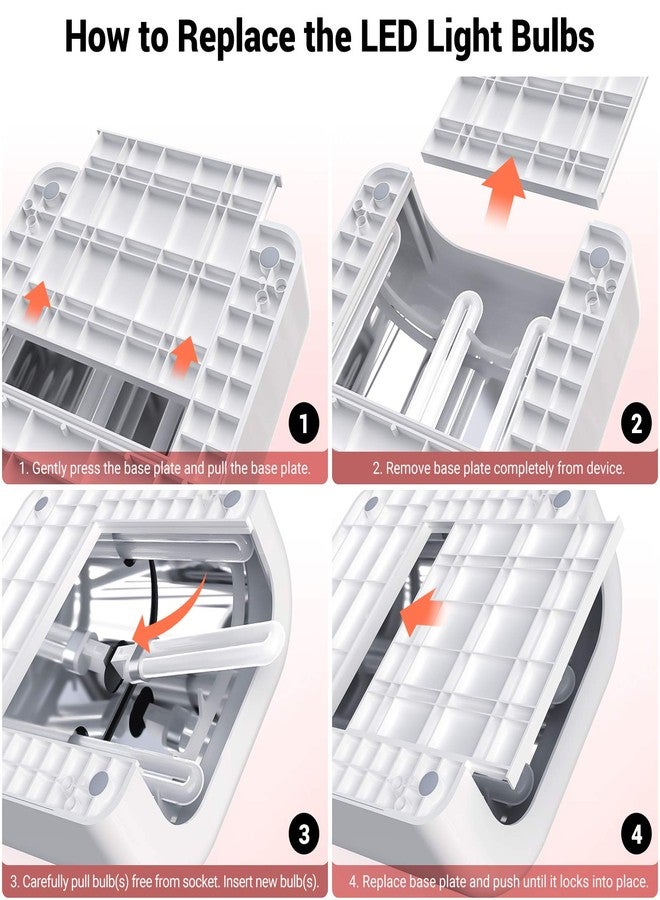 MelodySusie لامب الأظافر MelodySusie بقوة 36 واط لطابعة 3D UV الراتنج، مصباح تجفيف طلاء الأظافر الجل Pro04 مع 3 إعدادات مؤقت، صينية منزلقة لتجميل الأظافر، رائعة للراتنج، بيضاء - Image 5