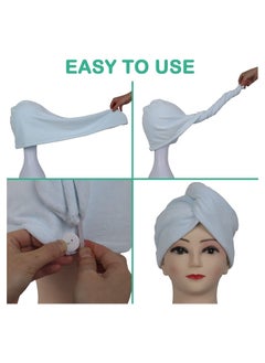 Excefore Microfiber Hair Towel for Women,Hair Towel Wrap Fast Drying Hair Turban Towel, Ideal for Anti Frizz and Curly Hair, Absorbent Micro Fiber Bathing Hair Cap for Wet Hair（3-Color Pack）  - Image 4