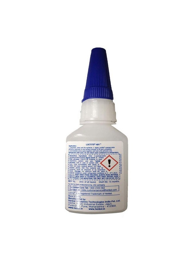 Loctite - Loctite 401 25Ml Instant Adhesive Ultra Fast Super Glue, Pack of 1 - Image 1