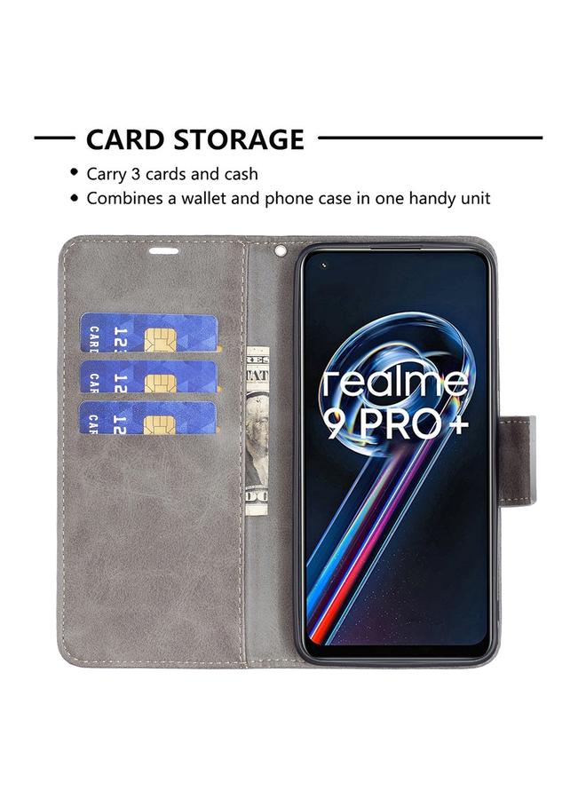 اس-توب جراب لهاتف OPPO Realme 9 Pro+ جراب هاتف جلدي بملمس جلد الحمل الكلاسيكي - Image 4