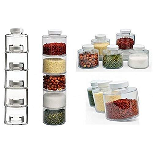 overa Pepper Shakers, Spice Jars, Spice Towers and Spice Tools, Spice Jars, Kitchen Spice Jars 6 Pcs Bottle (Transparent) - Image 5